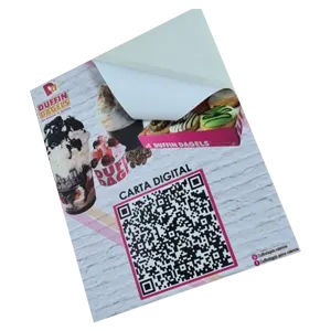 Pegatina cuadrada con código QR